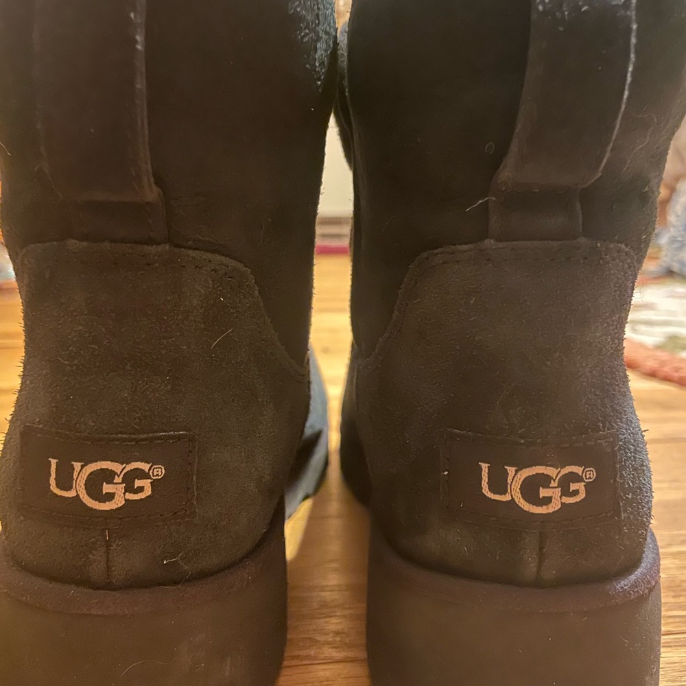 UGG Black Suede Winter Boots